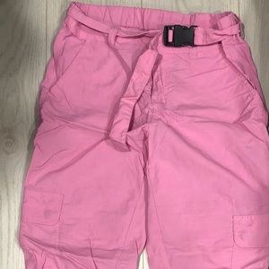Bubblegum pink cargo pants